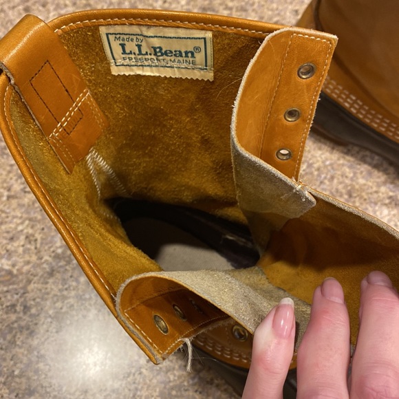 L. L. Bean Vintage Bean Leather Rubber Duck Boots W’s 8 (No Innersoles or Laces) - Picture 5 of 17